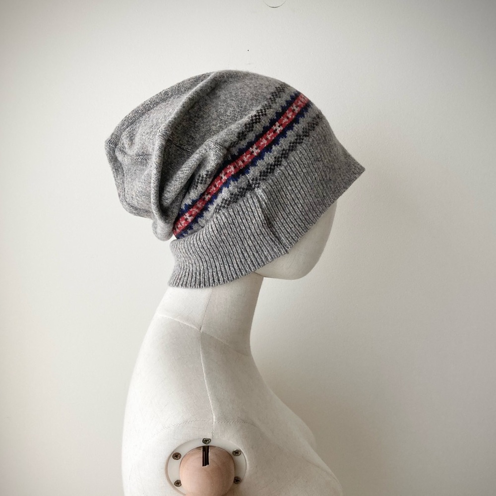 joodito origami crown merino wool sweater hat bucket beanie cap heather gray eco